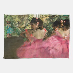 Linge De Cuisine Edgar Degas - Danseuses en rose