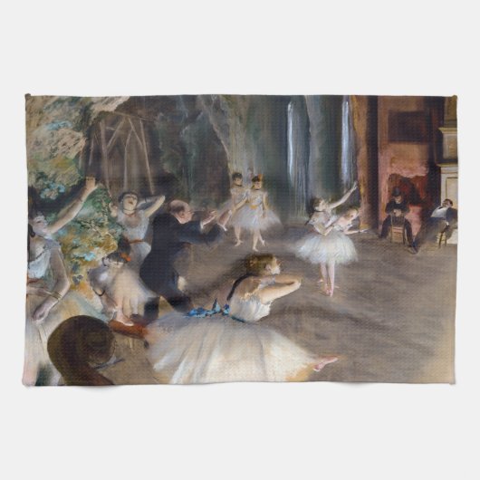 Linge De Cuisine Edgar Degas - La répétition du ballet sur scène (Horizontal)