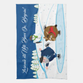 Linge De Cuisine Éditez, Noël/Navidad, patinage de glace (Vertical)