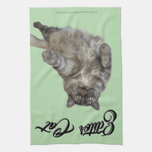 Linge De Cuisine Editor Cat by RoseWrites Kitchen Towel (Vertical)