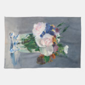 Linge De Cuisine Edouard Manet - Fleurs dans un Vase de Cristal (Horizontal)