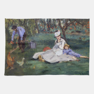 Linge De Cuisine Edouard Manet - La famille Monet dans son jardin