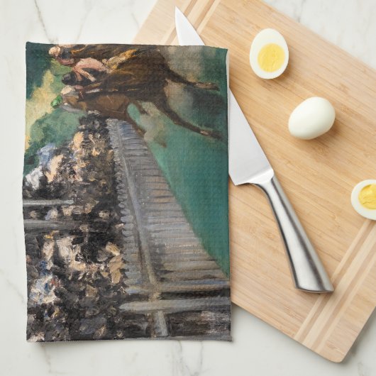 Linge De Cuisine Edouard Manet - Les courses à Longchamp (Quart Plié)