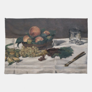 Linge De Cuisine Edouard Manet - Nature morte, fruits sur une table