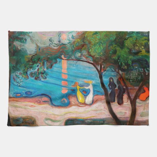 Linge De Cuisine Edvard Munch - Danse sur la plage (Horizontal)