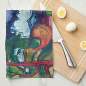 Linge De Cuisine Edvard Munch - Fumée de train (Quart Plié)