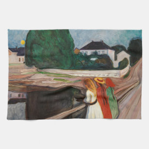 Linge De Cuisine Edvard Munch - Les filles sur le pont