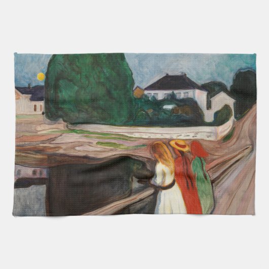 Linge De Cuisine Edvard Munch - Les filles sur le pont (Horizontal)