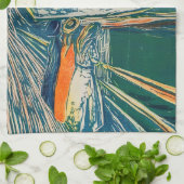 Linge De Cuisine Edvard Munch - Les filles sur le pont, Lithographe (Plié)