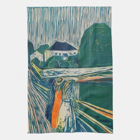 Linge De Cuisine Edvard Munch - Les filles sur le pont, Lithographe (Vertical)