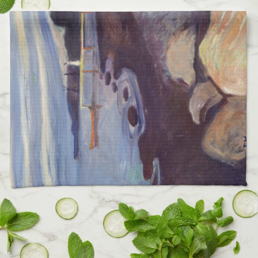 Linge De Cuisine Edvard Munch - Melancholy (Plié)