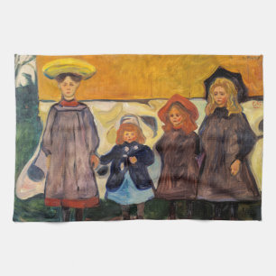 Linge De Cuisine Edvard Munch - Quatre filles à Asgardstrand