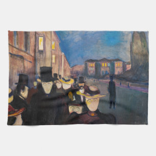 Linge De Cuisine Edvard Munch - Soirée sur Karl Johan Street