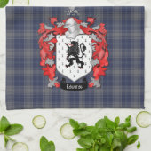 Linge De Cuisine Edwards Family Crest et Tartan (Plié)
