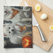 Linge De Cuisine Éffrayant américain Eskimo Halloween (Quart Plié)