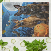 Linge De Cuisine Éffrayant belge de Malinoi Halloween (Plié)