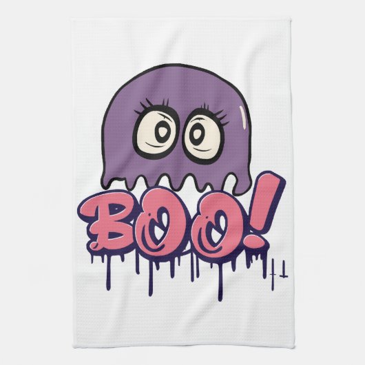 Linge De Cuisine Effrayant Boo (Vertical)