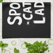 Linge De Cuisine Éffrayant Chat Maman Éffrayante Chat Dame Hallowee (Plié)