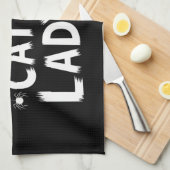 Linge De Cuisine Éffrayant Chat Maman Éffrayante Chat Dame Hallowee (Quart Plié)