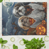 Linge De Cuisine Éffrayant d'Halloween Malti Tzu (Plié)