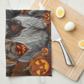 Linge De Cuisine Éffrayant d'Halloween Malti Tzu (Quart Plié)