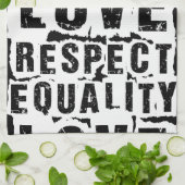 Linge De Cuisine Égalité Amour et respect Mois de la fierté (Plié)