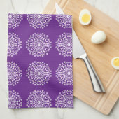 Linge De Cuisine Eggplant Mandala (Quart Plié)