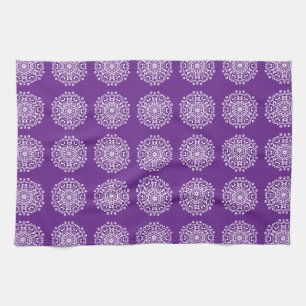 Linge De Cuisine Eggplant Mandala