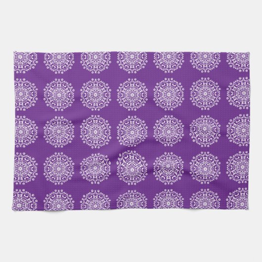 Linge De Cuisine Eggplant Mandala (Horizontal)