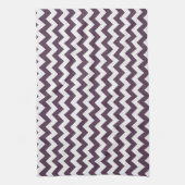 Linge De Cuisine Eggplant Purple Chevron; zig zag (Vertical)