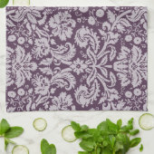 Linge De Cuisine Éggplant Purple Damask (Plié)