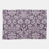 Linge De Cuisine Éggplant Purple Damask (Horizontal)