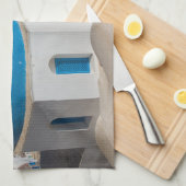 Linge De Cuisine Église sur l'île de Santorin, Grèce (Quart Plié)