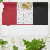 Linge De Cuisine Egypte Drapeau Carte Crackle (Plié)