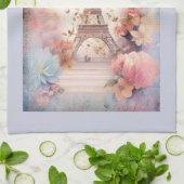 Linge De Cuisine Eiffel Tower Butterflies and Flowers (Plié)