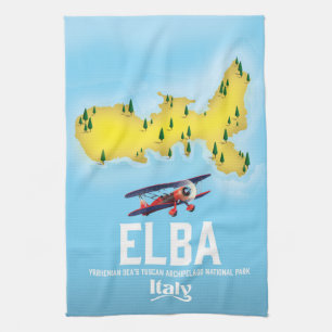 Linge De Cuisine Elba, mer Tyrrhénienne ,Tuscan ,Italie affiche de 