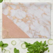 Linge De Cuisine Elégance en marbre de Peachy (Plié)