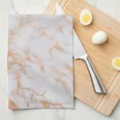 Linge De Cuisine Elégance en marbre de Peachy (Quart Plié)