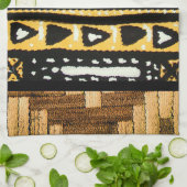 Linge De Cuisine Élégance tribale : Symbolisme tissé (Plié)