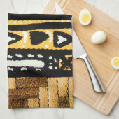 Linge De Cuisine Élégance tribale : Symbolisme tissé (Quart Plié)