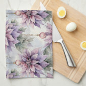 Linge De Cuisine Élégance violette et or (Quart Plié)