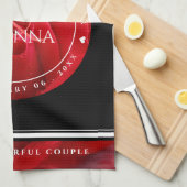 Linge De Cuisine Élégant 15e 26e 36e anniversaire de Mariage Rose (Quart Plié)