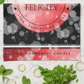 Linge De Cuisine Élégant 40ème 80ème anniversaire de Ruby Mariage (Plié)