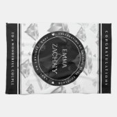 Linge De Cuisine Élégant 60ème 75ème anniversaire de Mariage de dia (Horizontal)