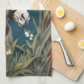 Linge De Cuisine Élégant âne et Lily des fleurs de la vallée (Quart Plié)