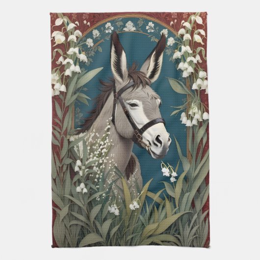 Linge De Cuisine Élégant âne et Lily des fleurs de la vallée (Vertical)