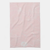 Linge De Cuisine Elégant Argent Rose Floral Dessin Rose Design (Vertical)