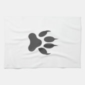 Linge De Cuisine Élégant blanc noir Lion Paw (Horizontal)