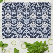 Linge De Cuisine Elegant Blue and White Damask (Plié)