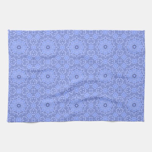 Linge De Cuisine Elegant Blue Liquid Mandala Art Pattern (Horizontal)